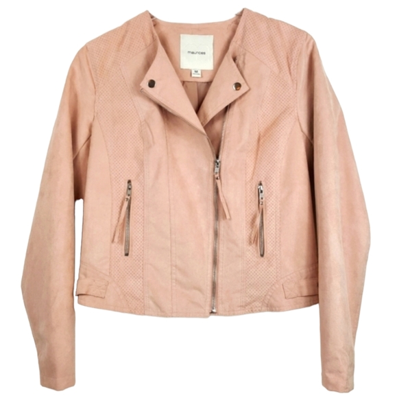 Maurices Jackets & Blazers - Maurices Faux Suede Moto Jacket
